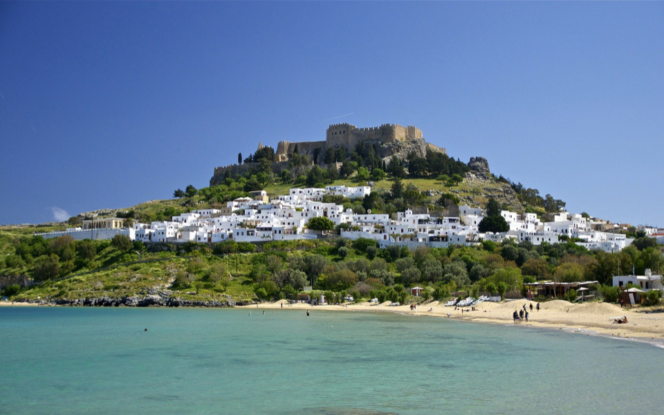 Dorf an der K&uuml;ste von Rhodos