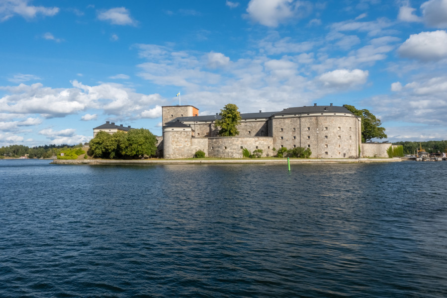 Vaxholms Festung im Herbst in Stockholm, Schweden
